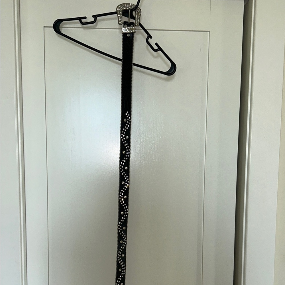 Studded Black Women's Belt